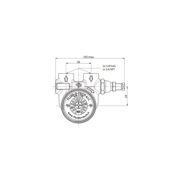 Fluid o Tech 100lt/h vane pump - reduced COD: CL-002323