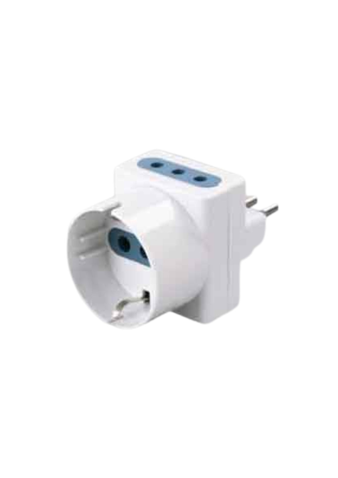 ADATTATORE TRIPLO SCHUKO BIVALENTE 10A IDEAL STAR   COD: CD-6921202CF