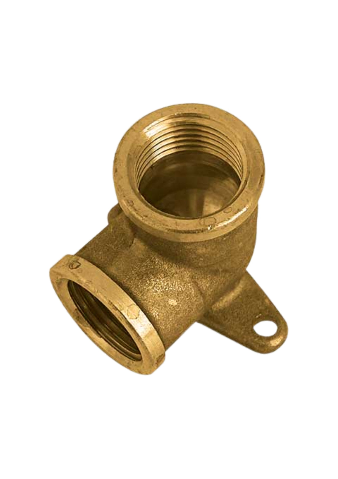 GOMITO CON FLANGIA F/F OTTONE GIALLO    COD: CD-0690804C