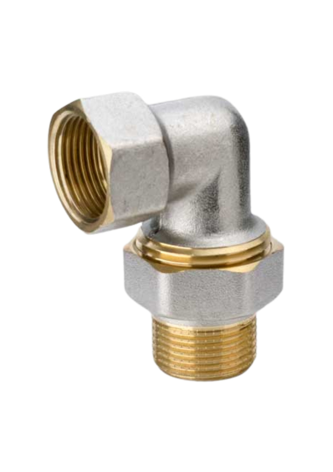 RACCORDO CURVO NICHELATO IN TRE PEZZI F/M    COD: CD-06913C