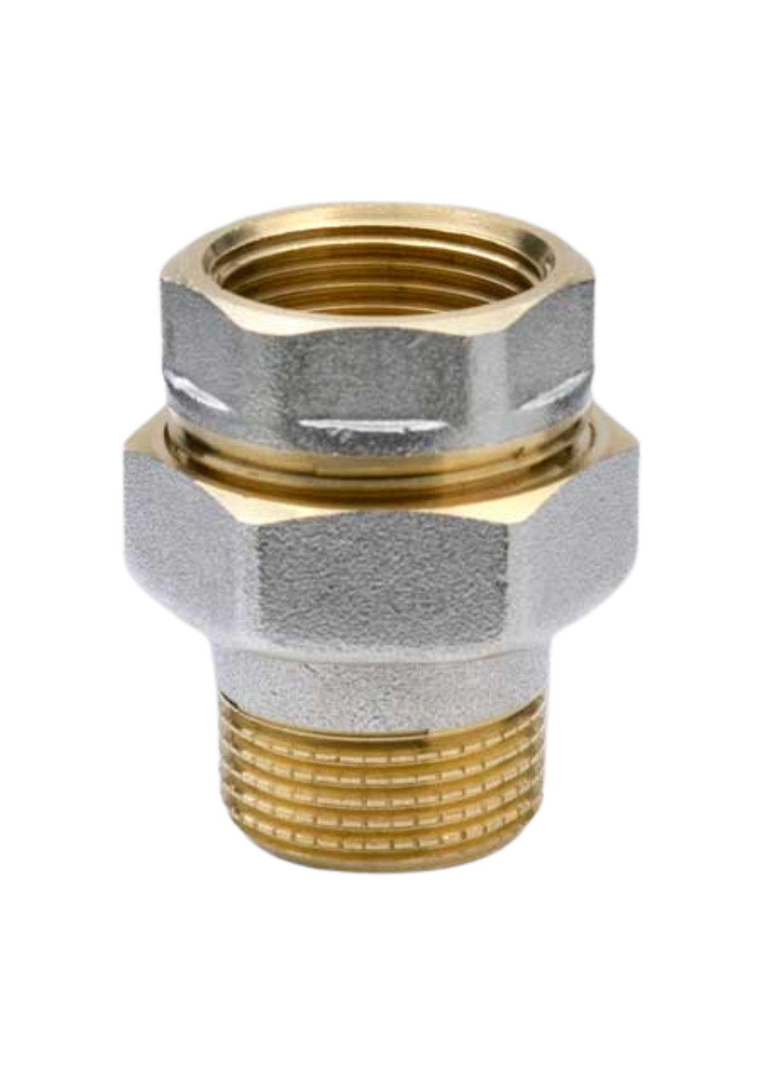RACCORDO DIRITTO NICHELATO IN TRE PEZZI F/M    COD: CD-06915C