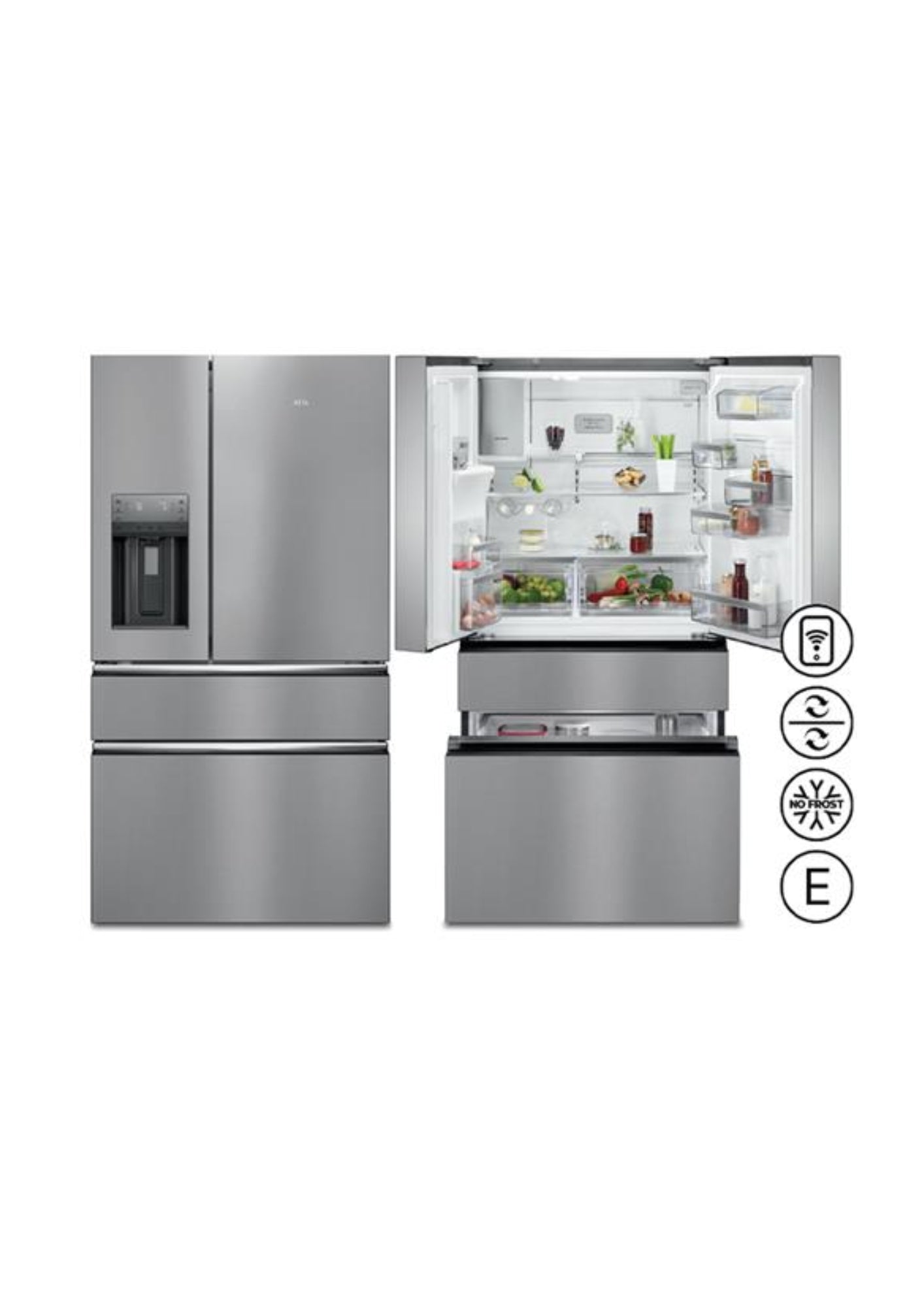 FRENCH DOOR TOTAL NO FROST 178cm CLASSE E WIFI INOX   COD:925061027ER