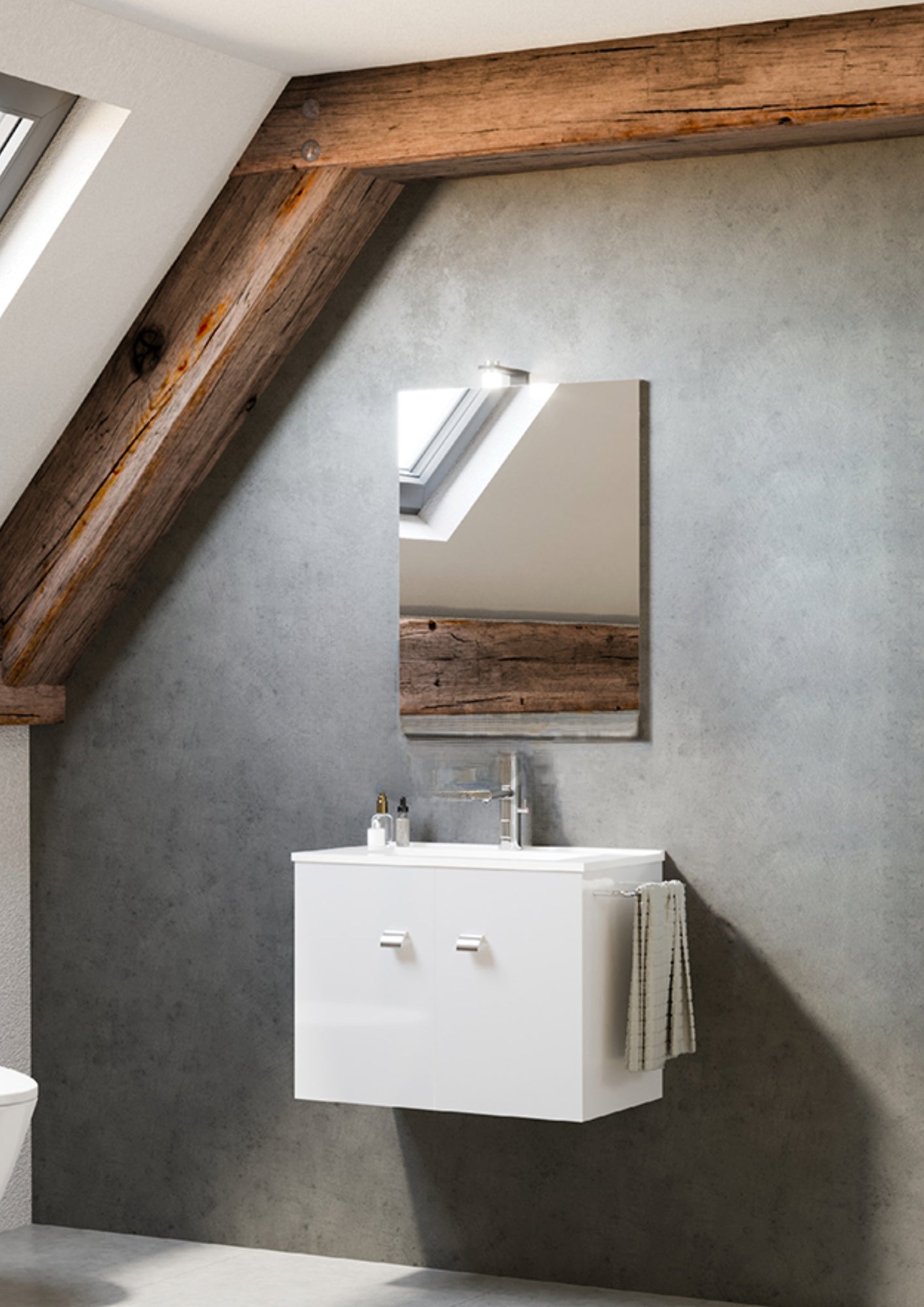COMPOSIZIONE BAGNO CARLA 60 BIANCO LUCIDO COD: CD-AB0201CM