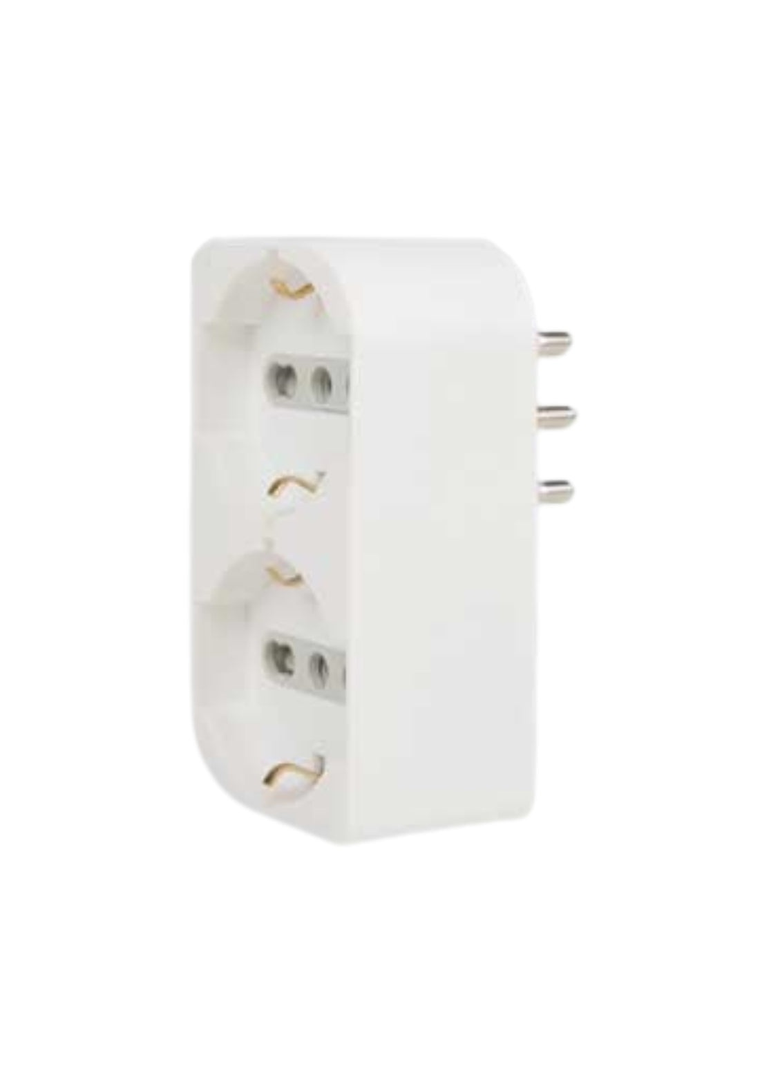 ADATTATORE SCHUKO DOPPIO SALVASPAZIO 16A    COD: CD-6776102CF