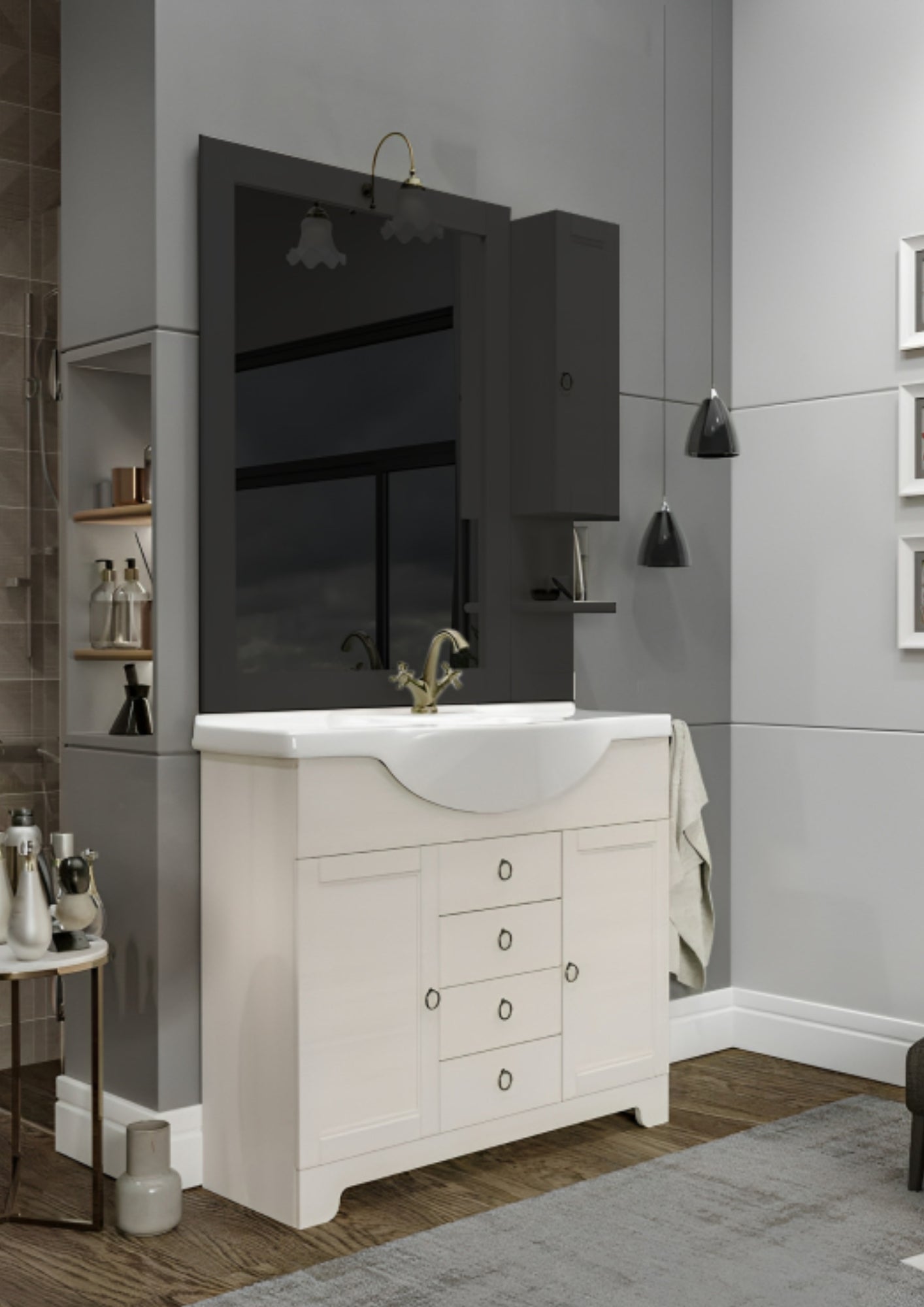 COMPOSIZIONE BAGNO ROMANTICA 105 COD: CD-AB0CM