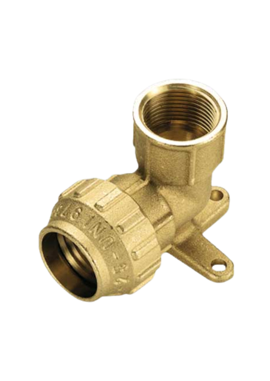 RACCORDO A GOMITO FEMMINA CON STAFFA COBRA RING   COD: CD-07218C