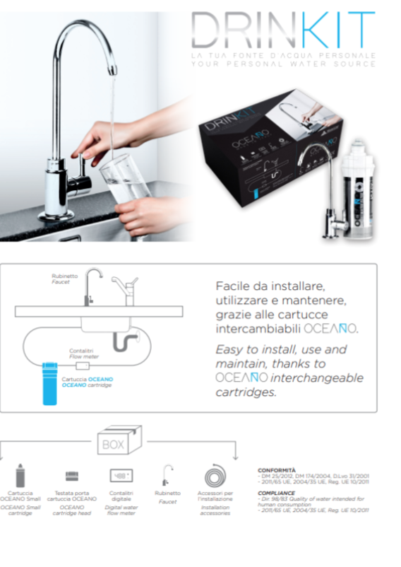 DRINKIT – KIT TRATTAMENTO ACQUA POTABILE COD:CD-2099H