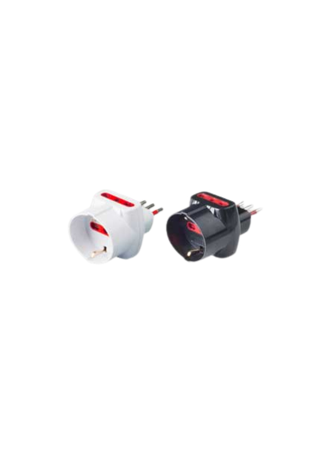 ADATTATORE TRIPLO CON PROTEZIONE SCHUKO/BIVALENTE 10A ROSI     COD: CD-67785CF