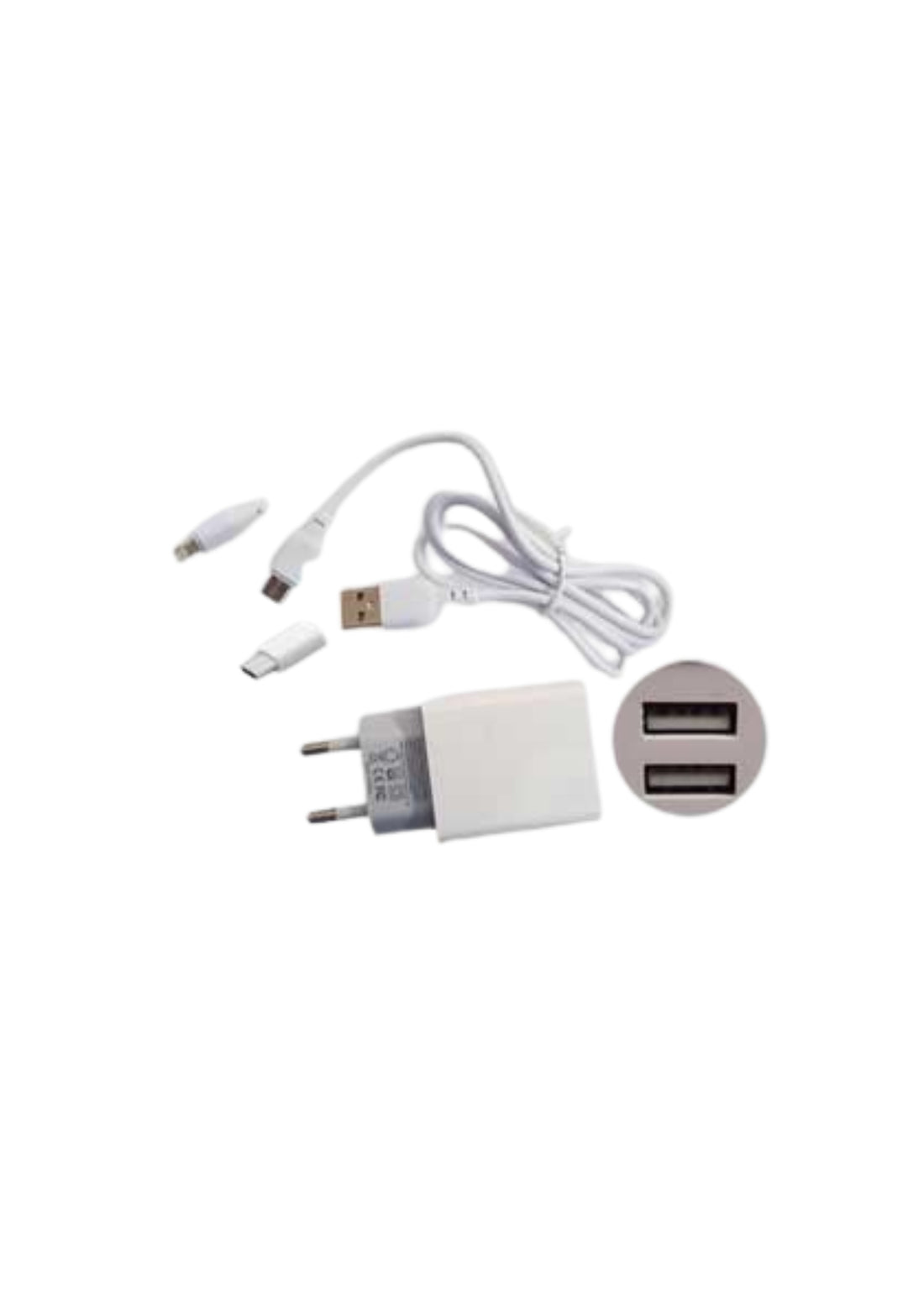 CARICATORE USB DA PARETE CON CAVO DI RICARICA    COD: CD-6895604CF