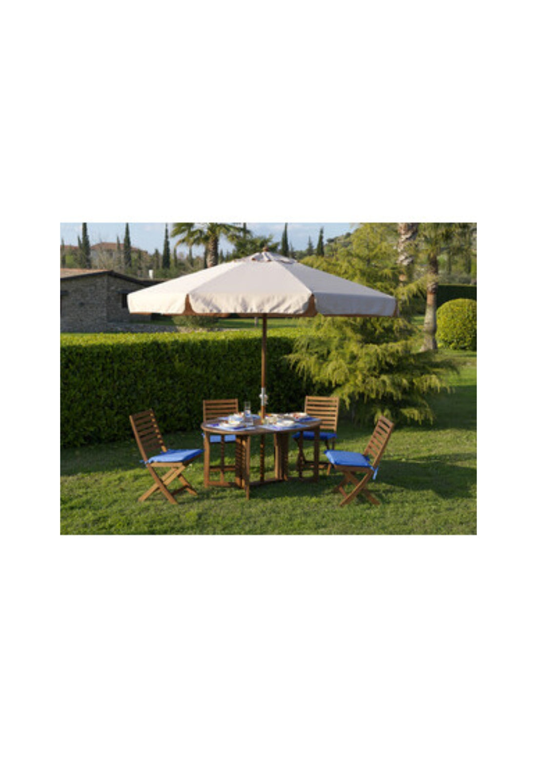 OMBRELLONE IN LEGNO PALO 38 200X300CM CUBA  COD: CD-57339CAP