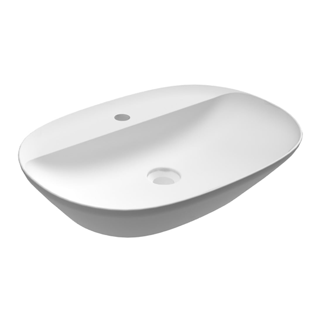 LAVABO DA APPOGGIO OVALE ALLUNGATO (MONOFORO) VARIANT 60X42CM COD-CD:185-RNALFD