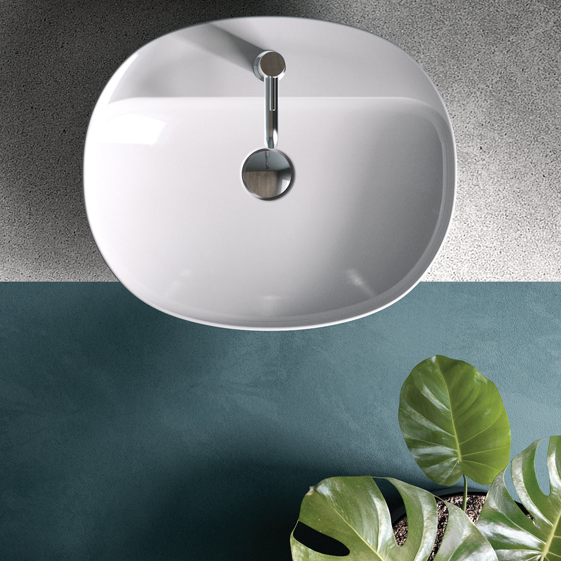LAVABO DA APPOGGIO QUADRATO (SENZA FORO) VARIANT 36X36 CM COD-CD:185-RNAQD