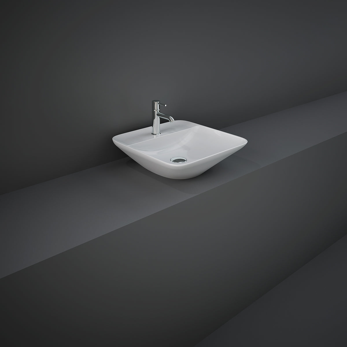 LAVABO DA APPOGGIO QUADRATO (MONOFORO) VARIANT 42X42CM COD-CD:185-RNAQFD