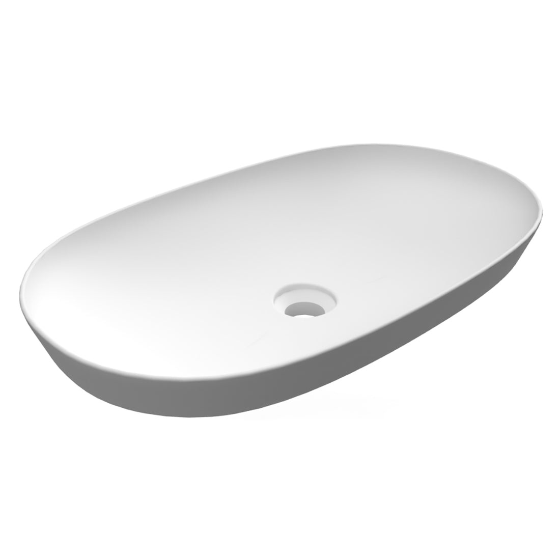 LAVABO AD INCASSO OVALE ALLUNGATO SENZA FORO VARIANT 60 X 36 CM COD-CD:185-RNSLD
