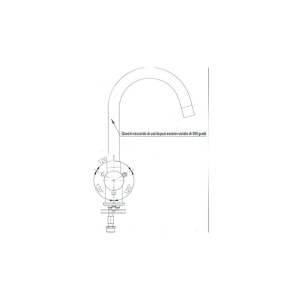5 Way Kitchen Faucet 3/8″ Chrome COD: CD-10005015CRX