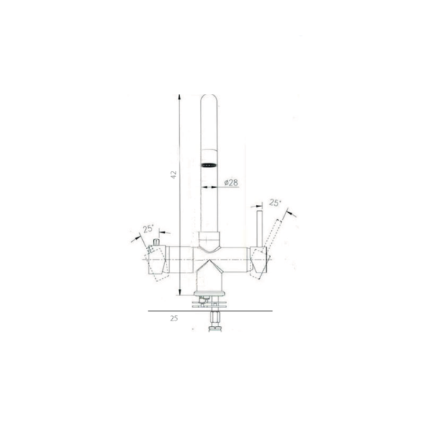 5 Way Kitchen Faucet 3/8″ Chrome COD: CD-10005015CRX