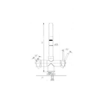 5 Way Kitchen Faucet 3/8″ Chrome COD: CD-10005015CRX