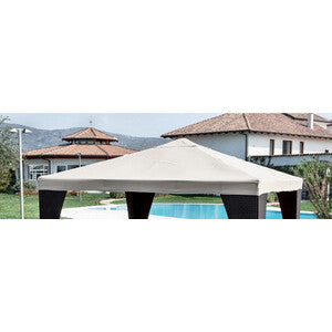 TOP RICAMBIO P/GAZEBO LEGNO 300X400 POLIEST BIANCO   COD: CD-36983CAP
