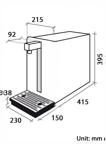 Refrigeratore sopra b. zincato/verniciato 3 vie 30lt./h. senza elettrovalvola COD:CD-2003005304SG