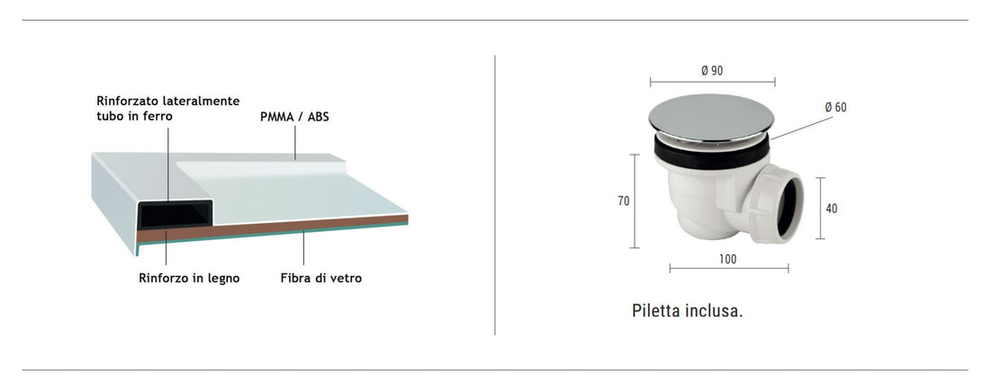 SQUARE RESIN SHOWER TRAY COD:PRQHS