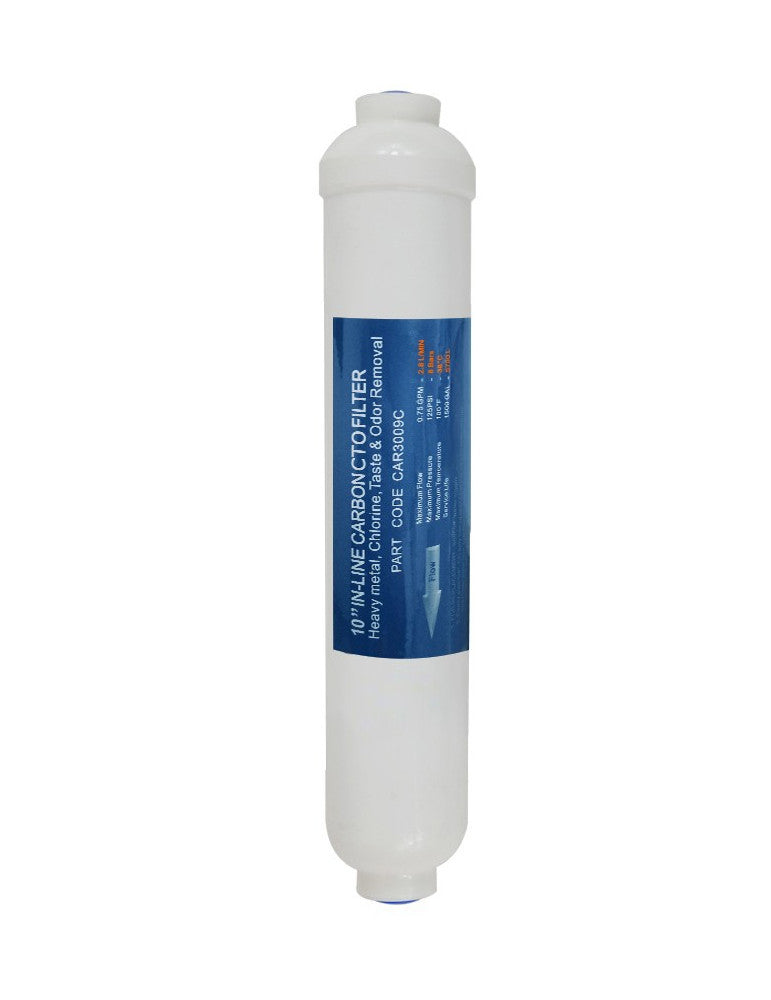 Carbon Block Inline Filter 5 µm - 2&quot;x10&quot; F1/4 CAR3009C COD: CL-R000944 