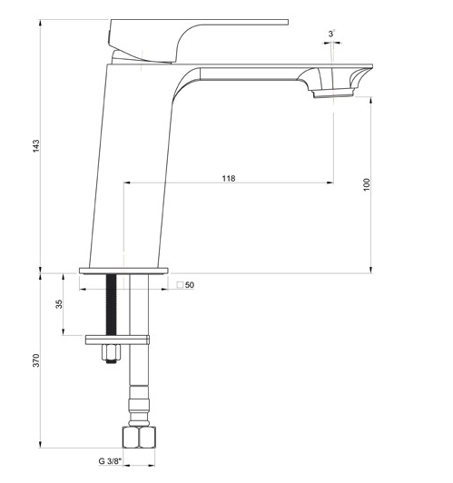 Miscelatore lavabo scarico  1”¼ COD:CD-CORU3450