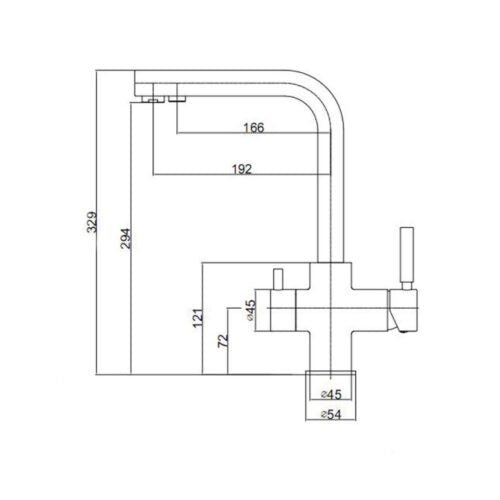 4 Way Kitchen Faucet 3/8″ White COD: CD-10004007BIX