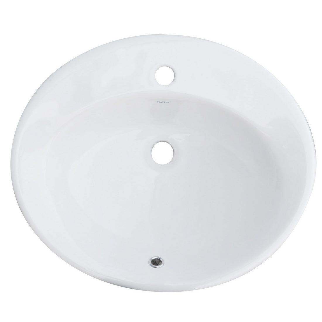 LAVABO SOPRAPIANO CON FORO RUBINETTO CM 57x49 185-LS65D