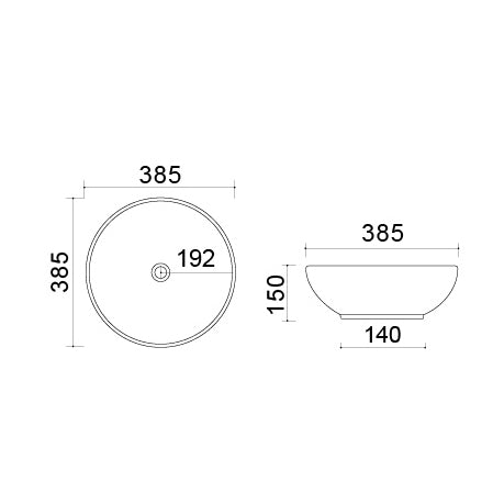 LAVABO DA APPOGGIO MATT COD-CD:185-LVM02D