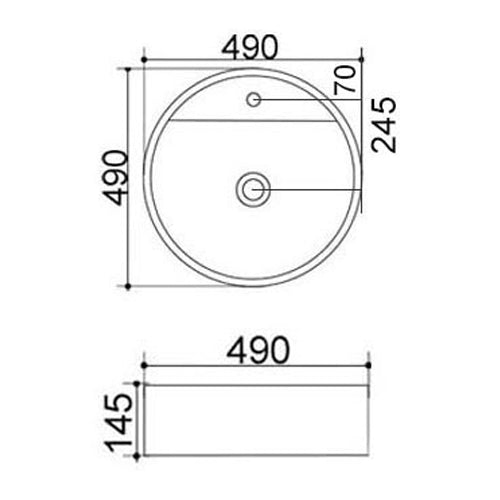 LAVABO DA APPOGGIO MOD. LA29 DM 49 COD:185-LA29