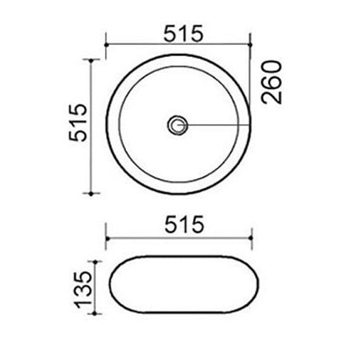 LAVABO DA APPOGGIO MOD. LA31 DM 51.5 COD:185-LA31D