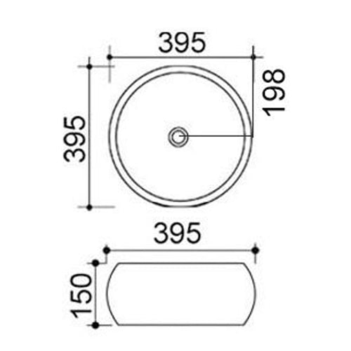 LAVABO DA APPOGGIO MOD. LA37 DM 39.5 COD:185-LA37