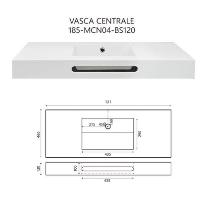 LAVABO LINEA EMOTION MOD. CONFIDENCE 04 COD-CD:185-MCN04D