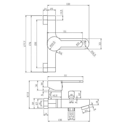 MISCELATORE MONOCOMANDO VASCA