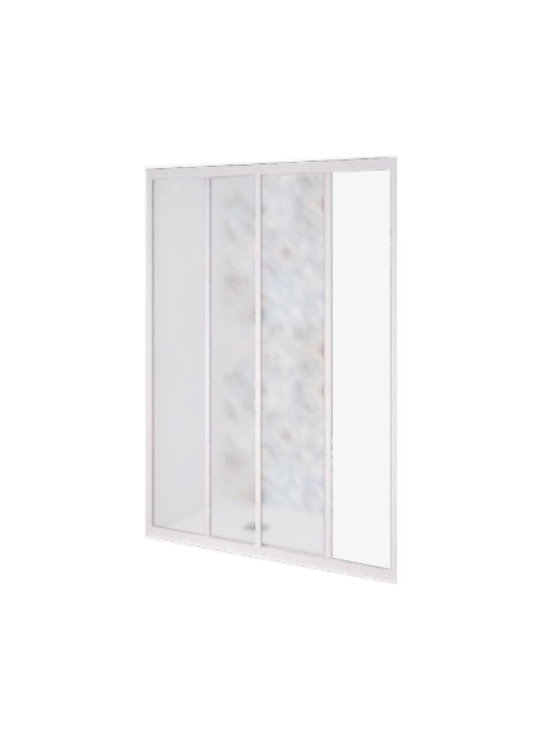 PORTA A 1 ANTA FISSA E 1 ANTA SCORREVOLE ACRILICO BIANCO COD-CD:01514C